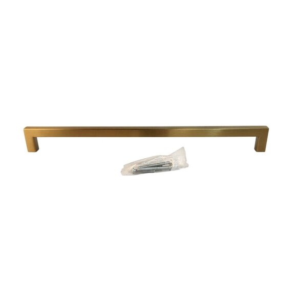 Gold Tone Drawer Handle 13 Inch Modern Cabinet Pull with Screws Long Bar Hardwar - Picture 9 of 9